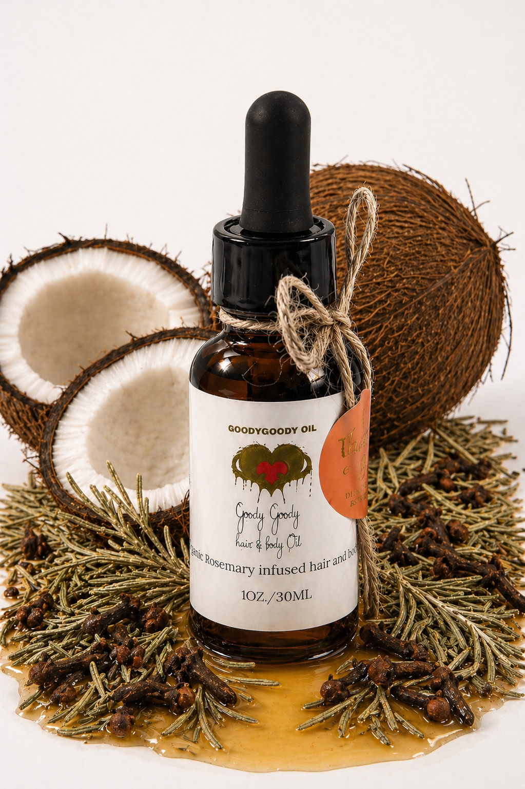 GoodyGoody Oil - Premium Handmade Rosemary & Clove Hair & Body Oil, 1oz
