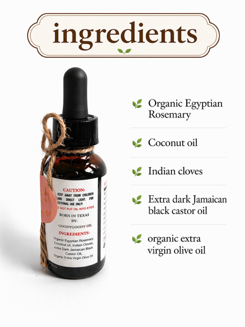 GoodyGoody Oil - Premium Handmade Rosemary & Clove Hair & Body Oil, 1oz